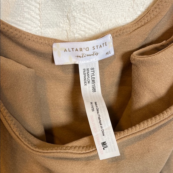 Altar'd State Intimates Nude Thong Bodysuit, Size M/L - Picture 2 of 5